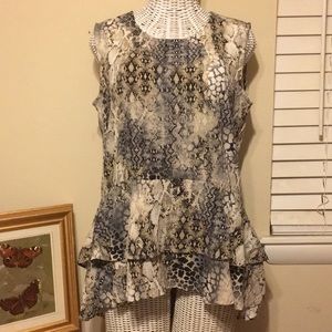 Cocomo Snake Print Sleeveless Blouse
